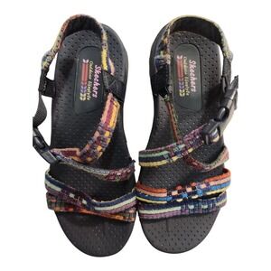 Skechers Reggae Sew Me Blue Strappy Sandals Women's Size 6 — Used, Great Condi